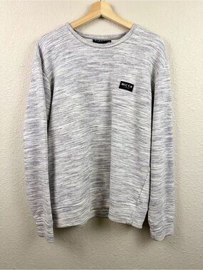 Nicce London Crewneck Sweatshirt Mens Medium Gray Marled Pullover